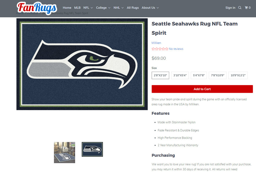 Fan Rugs Sea Hawks