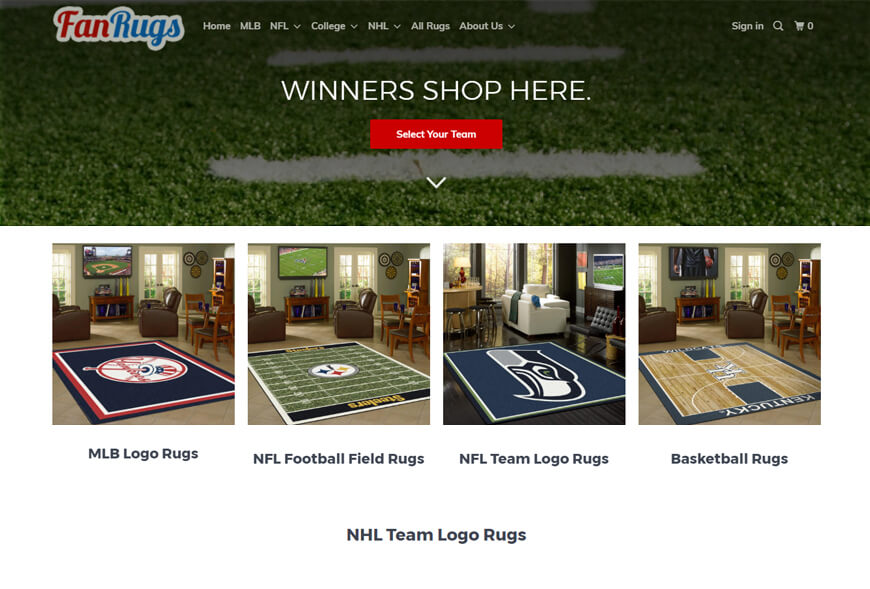 Fan Rugs Website